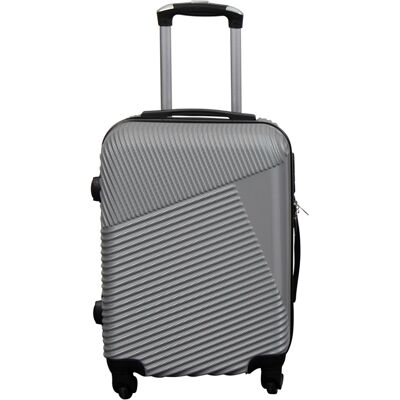 Borg Living Kabinkoffert - Hardcase lettvekts koffert - Str. liten - Silver lines Borg Living Kabinkoffert - Hardcase lettvekts koffert - Str. liten - Silver lines
