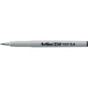 Artline 250 Permanent Merkepenn, 0.4mm (Sort)