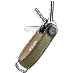 Orbitkey Key Organiser, Waxed Canvas, Khaki Green