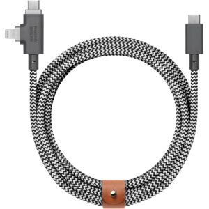 Native Union Belt Cable Duo Pro, 2.4m, Zebra