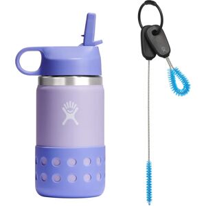 Hydro Flask Kids Wide Mouth, 354ml (12oz) + Straw & Lid Cleaning Set, Wisteria