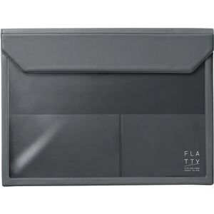 King Jim Flatty Document Case Color Series, A4, Dark Grey