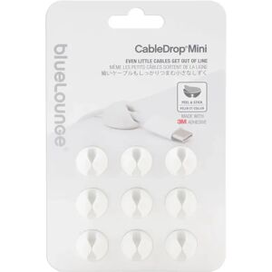 Bluelounge Cabledrop Mini (9-Pakk), White