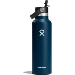 Hydro Flask Standard Mouth With Flex Straw Cap Med Sugerør, 621 Ml (21oz), Indigo