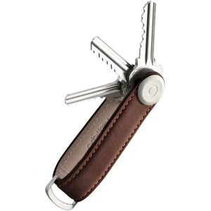 Orbitkey 2.0 Leather Key Organiser, Espresso/brown