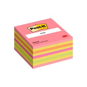 Post-it® Post-It Klistrelapper 76x76mm, Kubeblokk, Lollipop Pink