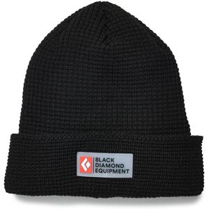 Black Diamond Double Waffle Beanie Black all