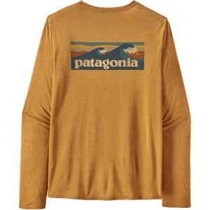 Patagonia M'S L/s Capilene® Cool Daily Graphic Shirt - Waters Boardshort Logo Pufferfish Gold Xdye M