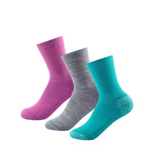 Devold Daily Merino Medium Sock 3pk Kids Girl Mix 25-27