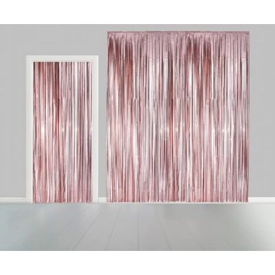 Globos Glittergardin Rosegull, 100 x 240 cm Globos Glittergardin Rosegull, 100 x 240 cm