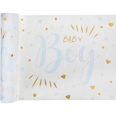Santex Baby Shower Bordløper Blå, 30cm x 3 m Santex Baby Shower Bordløper Blå, 30cm x 3 m