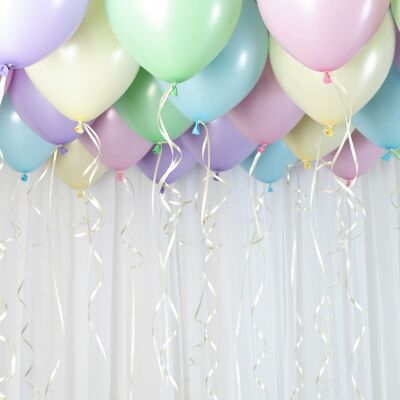 Ballongkungen Ballongtak Kit Pastell, 30 ballonger og bånd Ballongkungen Ballongtak Kit Pastell, 30 ballonger og bånd
