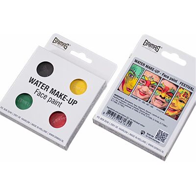 Grimas Water Makeup palette Festival 4x2,5ml Grimas Water Makeup palette Festival 4x2,5ml