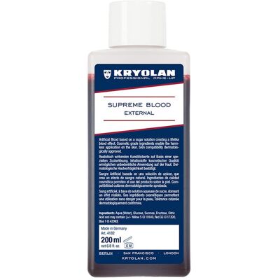 Kryolan Supreme Blood External Light 200ml Kryolan Supreme Blood External Light 200ml