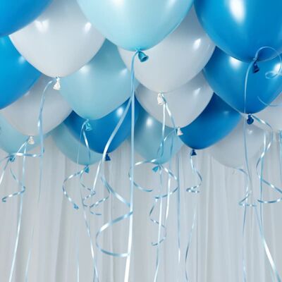 Ballongkungen Ballongtak Kit Lys Blå, 30 ballonger og bånd Ballongkungen Ballongtak Kit Lys Blå, 30 ballonger og bånd