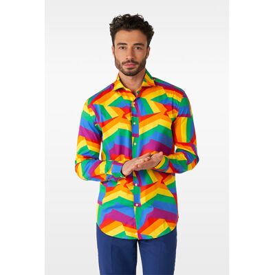 OppoSuits Opposuit Skjorte Zig Zag Regnbue str.S OppoSuits Opposuit Skjorte Zig Zag Regnbue str.S