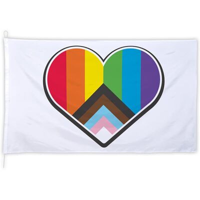 Boland Pride Progress-hjerte flagg XXL Boland Pride Progress-hjerte flagg XXL