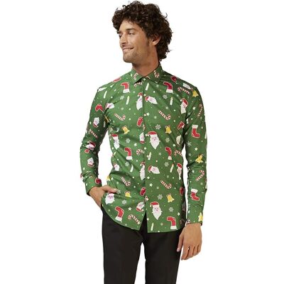 OppoSuits OppoSuit Skjorte Santaboss, S OppoSuits OppoSuit Skjorte Santaboss, S