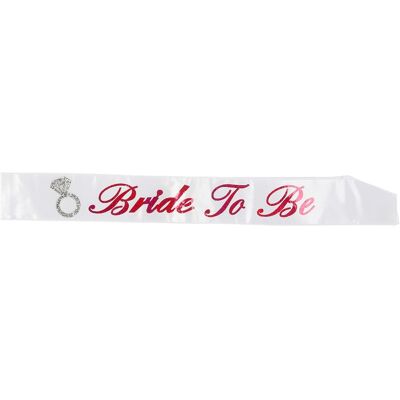 Hisab Joker Sash Bride to be hvit/rosa Hisab Joker Sash Bride to be hvit/rosa
