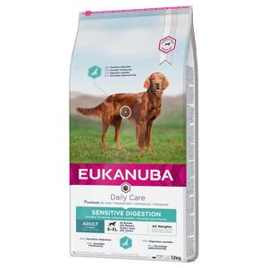 Eukanuba 4 kg gratis! 2 x 12 kg  - Daily Care Adult Sensitive Digestion
