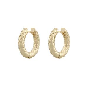 Snö Of Sweden Dublin Thick Ring Earring Plain Gold 20mm