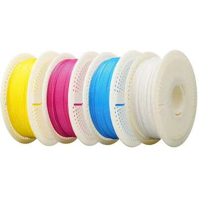 eSun Pla+ Cmyk Refilament Bundle W/spool Cyan / Magenta / Yellow / White eSun Pla+ Cmyk Refilament Bundle W/spool Cyan / Magenta / Yellow / White