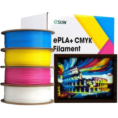 eSun Pla+ Cmyk Bundle Cyan / Magenta / Yellow / White eSun Pla+ Cmyk Bundle Cyan / Magenta / Yellow / White