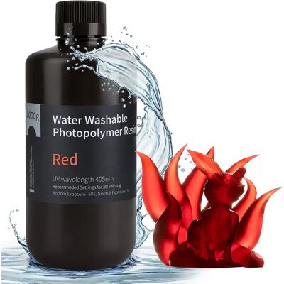 Elegoo Water Washable Resin 1kg Red Elegoo Water Washable Resin 1kg Red