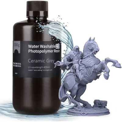 Elegoo Water Washable Resin V2 1kg Ceramic Grey Elegoo Water Washable Resin V2 1kg Ceramic Grey