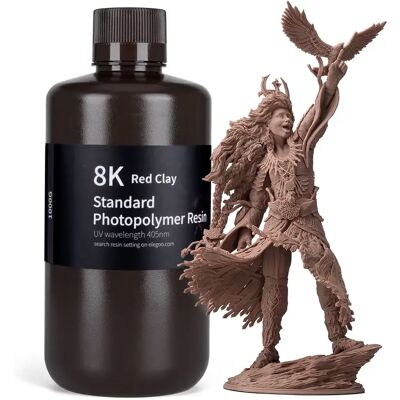 Elegoo Standard 8k Resin 1kg Red Clay Elegoo Standard 8k Resin 1kg Red Clay