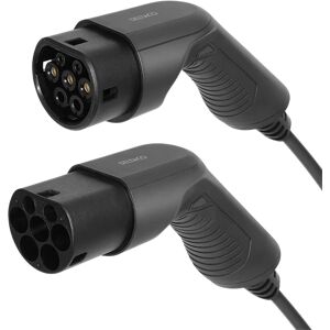 Deltaco E-Charge Kabel, Type 2 Til Type 2, 1 Fase, 16a, 3.6kw, 7m, Svart