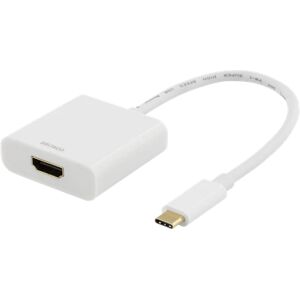 Deltaco Usb-C Til Hdmi Adapter, 4096x2160 30hz, Hvit