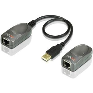 Aten Uce260 Usb 2.0 Forlengelse Over Ethernet-Kabel, 60m, 480mb/s, Svart/grå