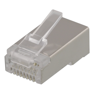 Deltaco Rj45 Connector For Patch Kabel, Cat6a, Skjermet, Inntak Inkl., 20pk.