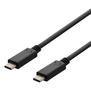 Deltaco Usb 2.0 Usb-C - Usb-C Ladekabel, 3a, 1m, Svart