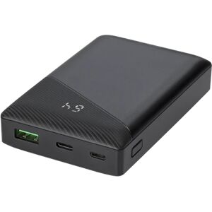 Deltaco Power Bank 10 000 Mah, 3 A/18 W, 37 Wh, 1x Usb-A Fast Charge, 1x Usb-C Pd, Black