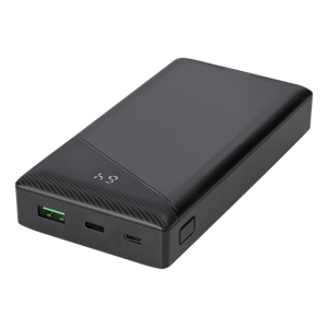 Deltaco Power Bank 20 000 Mah, 3 A/18 W, 74 Wh, 1x Usb-A Fast Charge, 1x Usb-C Pd, Black