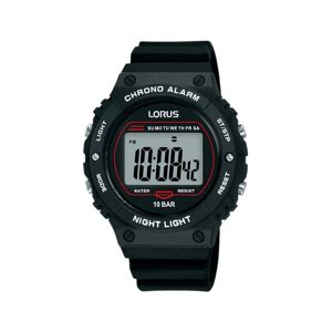 Lorus, Digital klokke med sort gummirem