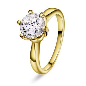 By Gullfunn Olivia, Ring i 585 gult gull med diamant, størrelse 58