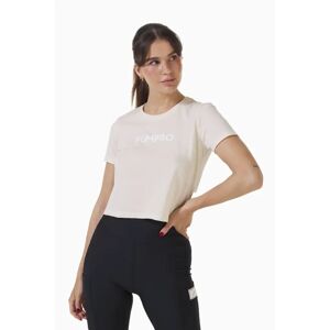 Downtown Logo Crop Tee Off White - Størrelse XS