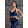 Sporty Camo Sports Bra - Dark Blue - S