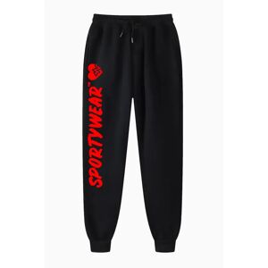 Sporty Sweatpants Unisex - Black - S