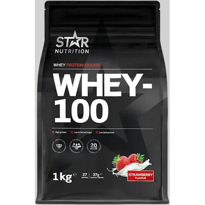 Star Nutrition Whey-100 - 1kg - Jordbær - Proteinpulver Star Nutrition Whey-100 - 1kg - Jordbær - Proteinpulver