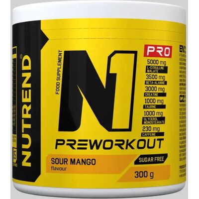 Nutrend N1 Pro Pre-Workout - Sur Mango - 300g Nutrend N1 Pro Pre-Workout - Sur Mango - 300g