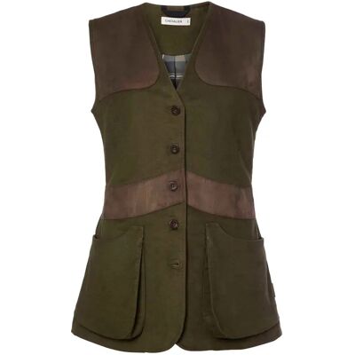 Chevalier Elemore Moleskin Shooting Vest Women Forest Green 40W Chevalier Elemore Moleskin Shooting Vest Women Forest Green 40W