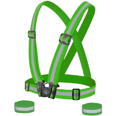 Nordic Grip Reflective Cross Belt Incl. 2 Band Green One Size Nordic Grip Reflective Cross Belt Incl. 2 Band Green One Size