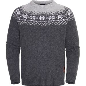 Gridarmor Men's Snøkrystall Round Neck Ullgenser Dark Grey/Light Grey/White XL Gridarmor Men's Snøkrystall Round Neck Ullgenser Dark Grey/Light Grey/White XL