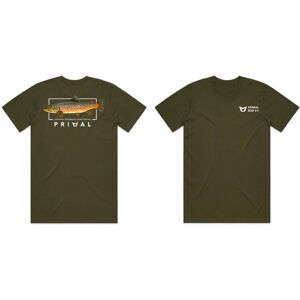 Primal Rod Co Artist Tee Brown Trout Olive 2XL Primal Rod Co Artist Tee Brown Trout Olive 2XL