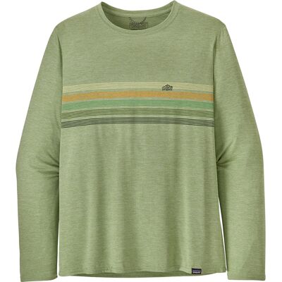 Patagonia M's L/S Cap Cool Daily Graphic Shirt Line Logo Ridge Stripe: Salvia Green X-Dye Line Logo Ridge Stripe: Salvia Green X-Dye S Patagonia M's L/S Cap Cool Daily Graphic Shirt Line Logo Ridge Stripe: Salvia Green X-Dye Line Logo Ridge Stripe: Salvia Green X-Dye S