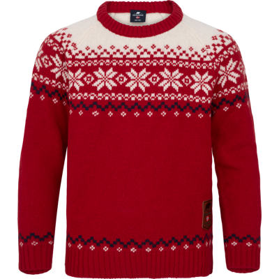 Gridarmor Kids' Snøkrystall Round Neck Ullgenser Scooter/bright White 110/116 Gridarmor Kids' Snøkrystall Round Neck Ullgenser Scooter/bright White 110/116